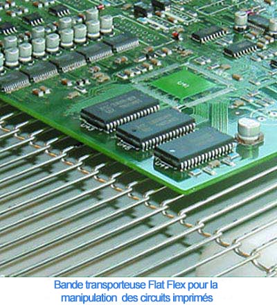 Bande transporteuse Flat Flex pour la manipulation des circuits imprimés